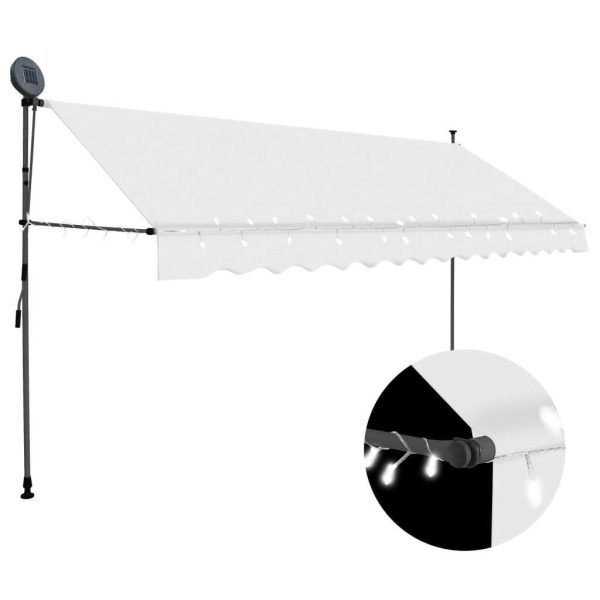 Manual Retractable Awning with LED 200 cm Anthracite