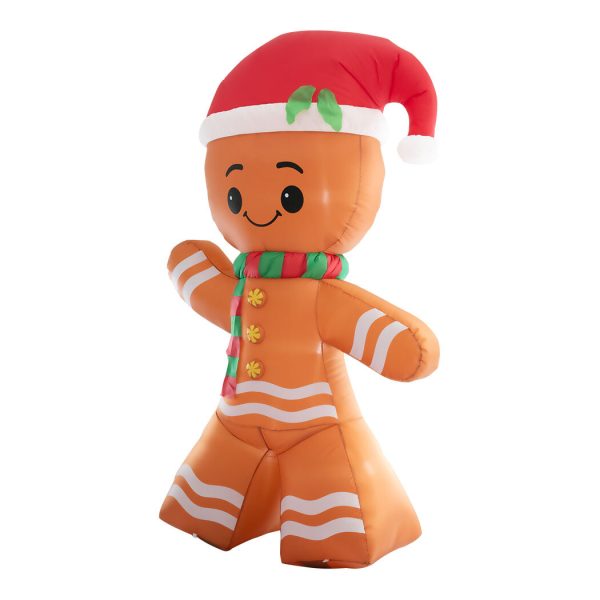 Christmas Inflatable Gingerbread Man 2.4M Xmas Decor LED Lights Outdoor