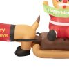 Christmas Inflatable 2.1M Xmas Outdoor Decor Garden LED Light Dog Sleigh