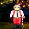 Christmas Inflatable Sloth 1.8M Xmas Party Decoration LED Lights Outdoor