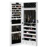 Mirror Jewellery Cabinet Touch LED Lockable Organiser Box Makeup