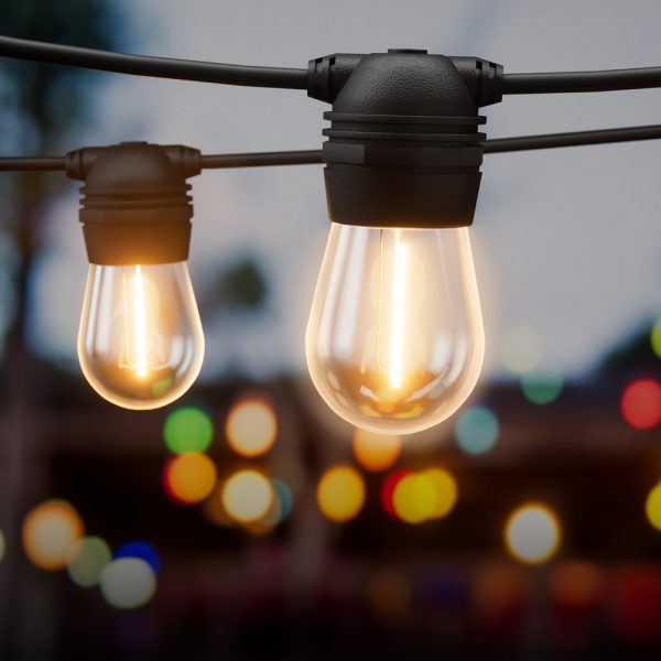 23m Solar Festoon Lights Outdoor LED Fairy String Light Christmas