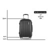 Luggage Trolley Travel Suitcase Set Hard Case Shell Lightweight – Black, 40 L