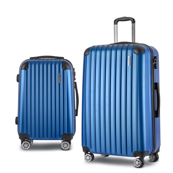 2pc Luggage Trolley Suitcase Sets Travel TSA Hard Case