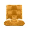 Floor Recliner Folding Lounge Sofa Futon Couch Folding Chair Cushion Apricot