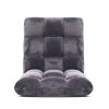 Floor 2x Recliner Folding Lounge Sofa Futon Couch Folding Chair Cushion Grey