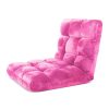 Floor 4x Recliner Folding Lounge Sofa Futon Couch Folding Chair Cushion Light Pink