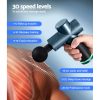 30 Speed Massage Gun 4 Head Vibration Muscle Massager Percussion Relief Blue