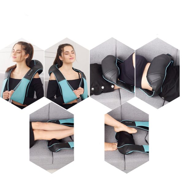 Electric Kneading Back Neck Shoulder Massage Arm Body Massager Blue