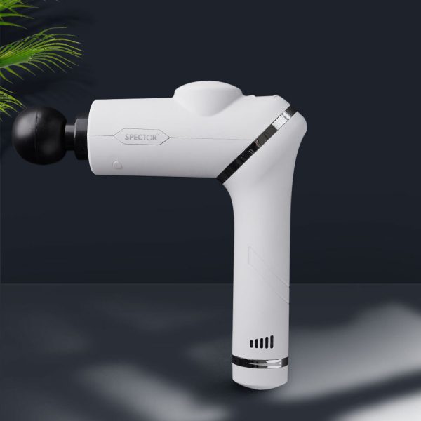 Massage Gun 90° Rotatable Deep Tissue Percussion Muscle Vibrating White