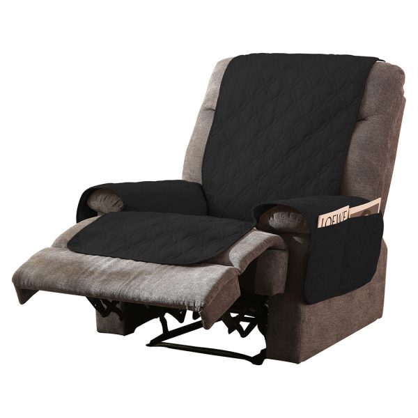 Recliner Sofa Slipcover Protector Mat Massage Chair Waterproof L Black
