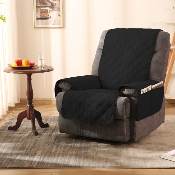 Recliner Sofa Slipcover Protector Mat Massage Chair Waterproof M Black