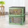 Storage Containers Stackable Lid Clothes Organiser Box 5 Side Open 28L Green