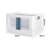 Storage Box Stackable Container 45L Clear Plastic Wardrobe Organiser Two Opening