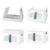 Storage Containers Lid Stackable 85L Foldable Organiser Boxes Toy Clothes Clear