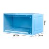 Sneaker Display Case Shoe Storage Box Clear Magnetic Stackable Blue