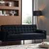 Tiburon Sofa Bed 3 Seater Button Tufted Lounge Set for Living Room Couch in Velvet