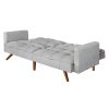 Sofa Bed Futon Convertible Fabric Lounge Couch 3-Seater Recliner Grey