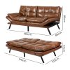 Sofa Bed Futon Recliner Lounge Couch Convertible PU Faux Leather 3-Seater