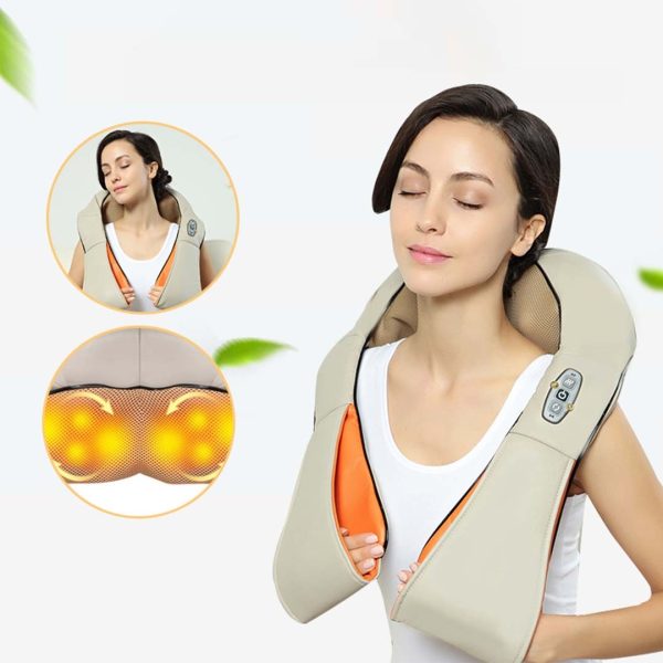 Electric Kneading Neck Shoulder Arm Body Massager With Heat Health Care