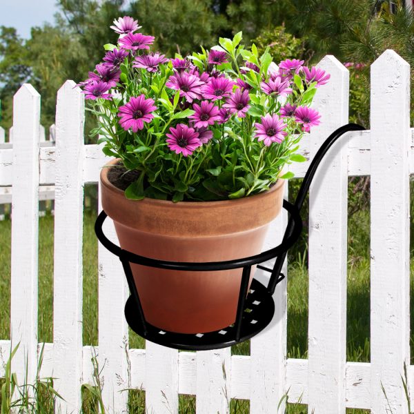 1x Flower Holder Plant Stand Hanging Pot Basket Plant Garden Wall Storage