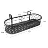 Plant Holder Plant Stand Hanging Flower Pot Basket Garden Wall Rack Shelf Oval Black