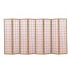 Takoma 6 Panel Free Standing Foldable  Room Divider Privacy Screen Wood Frame