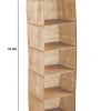 2 Pack 5-Tier Shelf Hanging Closet Organizer and Storage for Clothes (Beige)