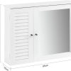 Mirror Cabinet Wall Cupboard, White