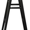 Scandinavian Timber Kitchen Counter Stool (Black)