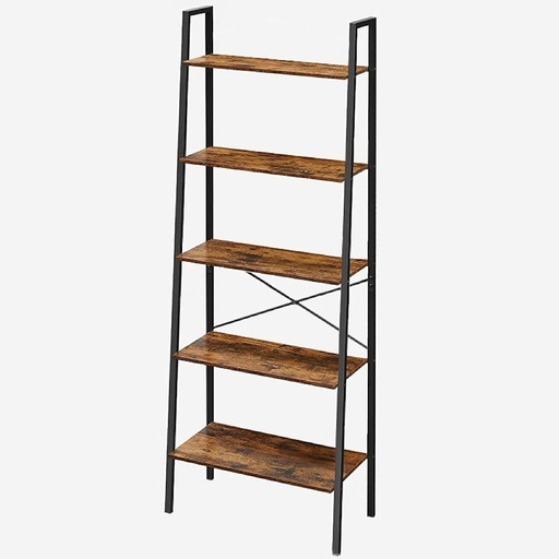 5-Tiers Metal Wood Ladder Shelf