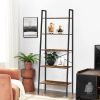 5-Tiers Metal Wood Ladder Shelf