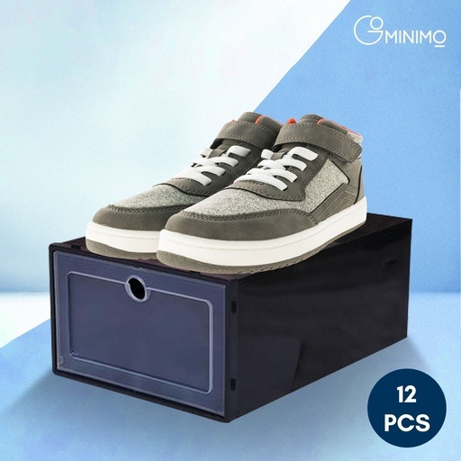 Plastic Shoe Box 12pcs (Black)