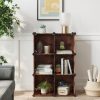 6 Cube Storage Organizer and Storage with Rubber Mallet Rustic Brown