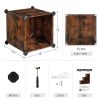 6 Cube Storage Organizer and Storage with Rubber Mallet Rustic Brown