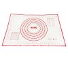 X Large Silicone Pastry Mat Thick Non Stick Baking Mat with Measurement 40*60 cm Fondant Mat Counter Mat Dough Rolling Mat Oven Liner Pie Crust Mat – Red