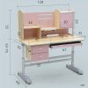 Height Adjustable Children Kids Ergonomic Study Desk Only 120cm AU – Blue, With Chair