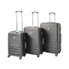 ABS Luggage Suitcase Set 3 Code Lock Travel Carry  Bag Trolley Black 50/60/70