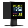 Newgate Monolith Lcd Alarm Clock Black