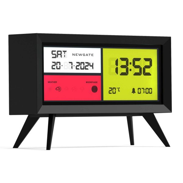 Newgate Spectronoma Lcd Alarm Clock Matte Black