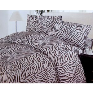 Polyester Cotton Zebra Quilt Cover Set Double
