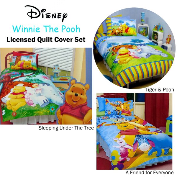 Disney Winnie The Pooh Quilt Cover Set Single