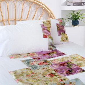Country Rose White Quilt Cover Set Queen