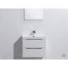 Ancona wall hung bathroom vanity 600mm Gloss White
