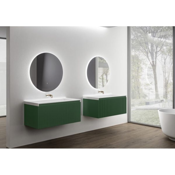 Rimini wall hung bathroom vanity 1000mm Rain Forest