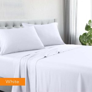 1200tc hotel quality cotton rich sheet set mega king white