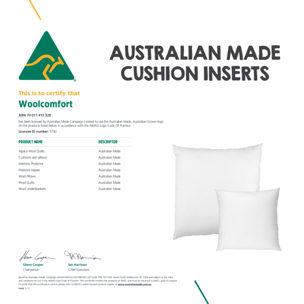 Four Pack 35x60cm Aus Made Hotel Cushion Inserts Premium Memory Resistant Filling