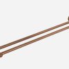 Luxurious Brushed Rose Gold Stainless Steel 304 Towel Rack Rail – Double Bar 600mm