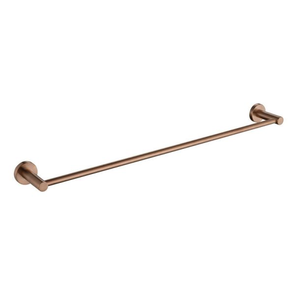 Luxurious Brushed Rose Gold Stainless Steel 304 Towel Rack Rail – Single Bar 600mm