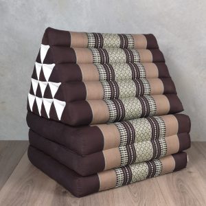 Jumbo Thai Triangle Pillow THREE FOLDS Brown